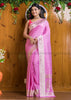 Pink Blink Banarsi semi katan silk Saree