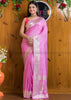 Pink Blink Banarsi semi katan silk Saree