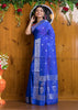 Free Spirited Blue Banarasi Semi Georgette Soft Silk  Saree