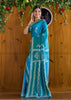 When Tradition Meets Composition Of Blue (Katan Silk)Saree