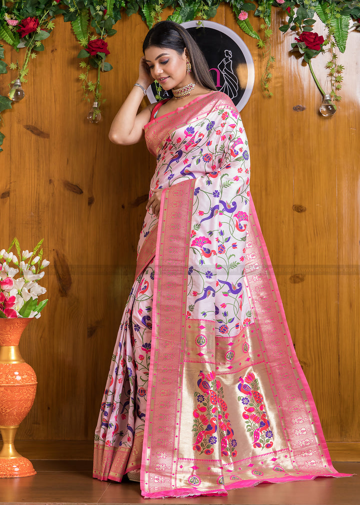 Season of Paithani- Designer Pink Color Saree