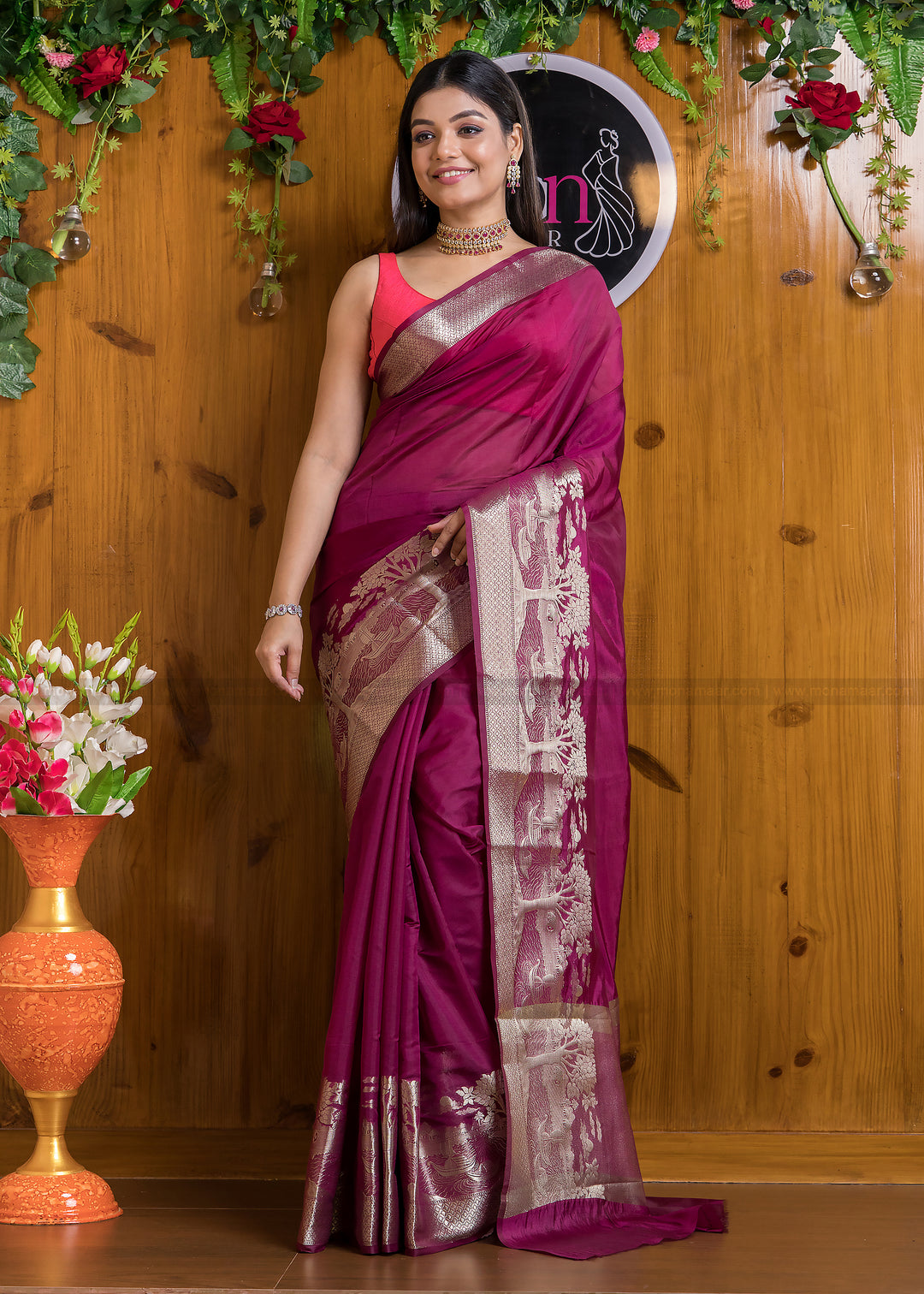 Nadi Ghat Banarasi Fancy silk Saree