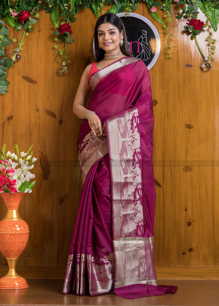 Nadi Ghat Banarasi Fancy silk Saree