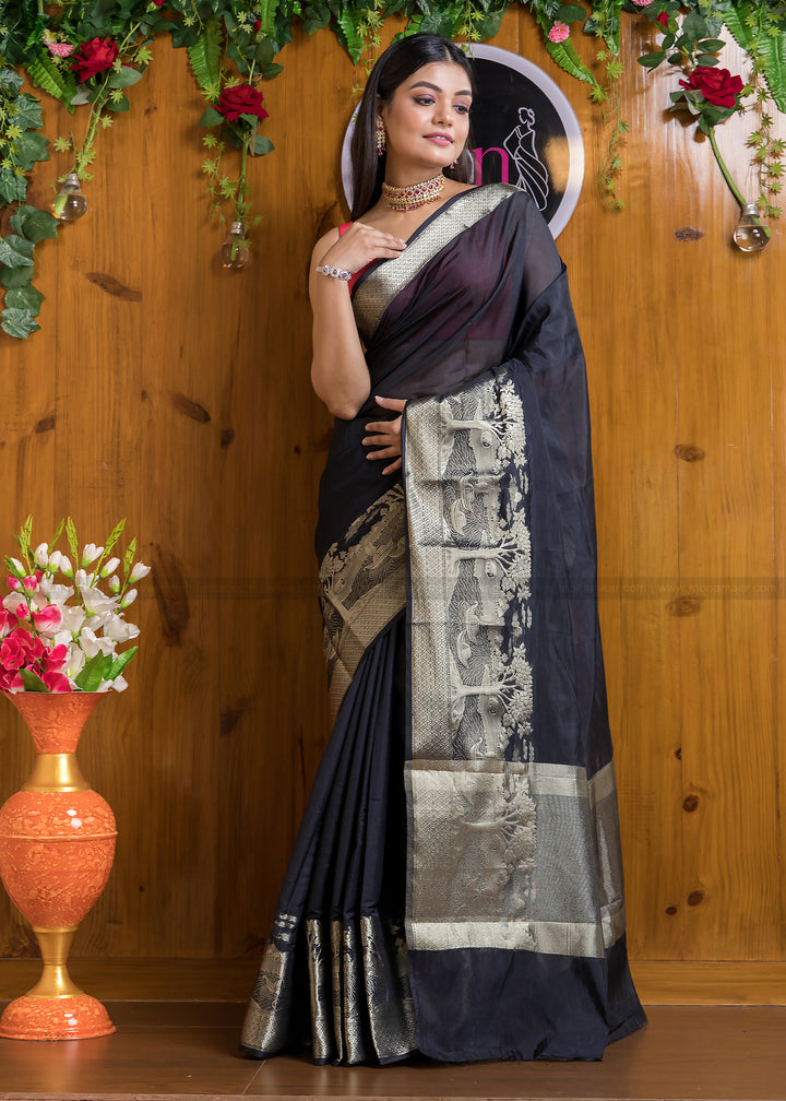 Nadi Ghat Banarasi Fancy silk Saree