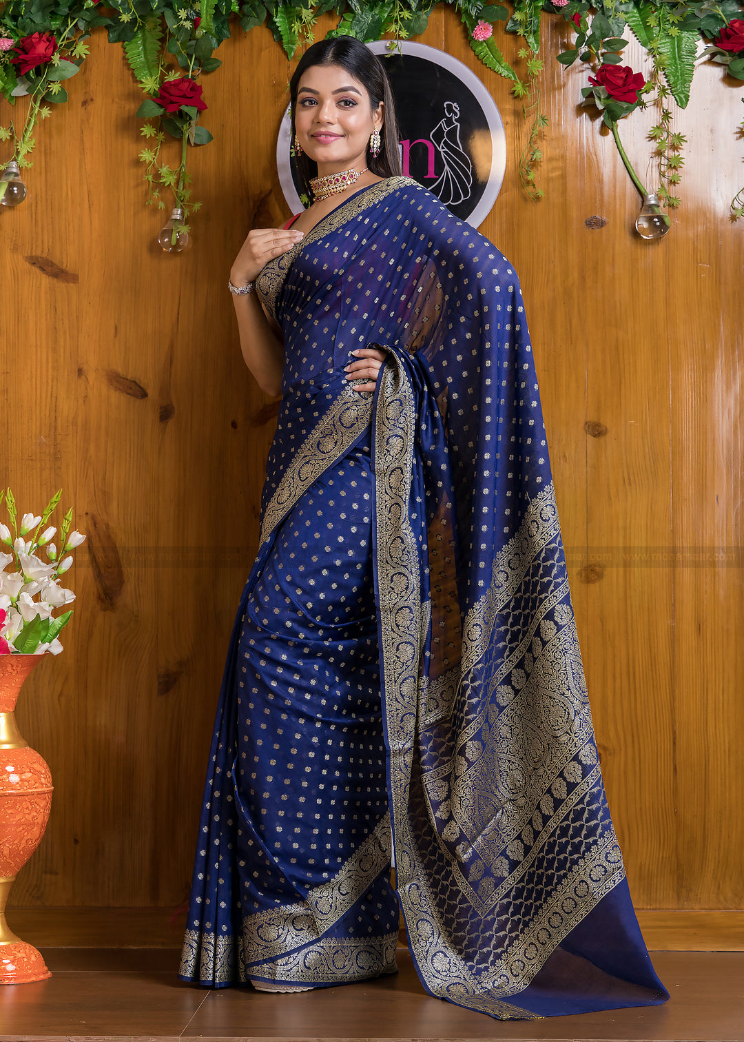 Exclusive Koniya Semi Georgette Banarasi  Saree