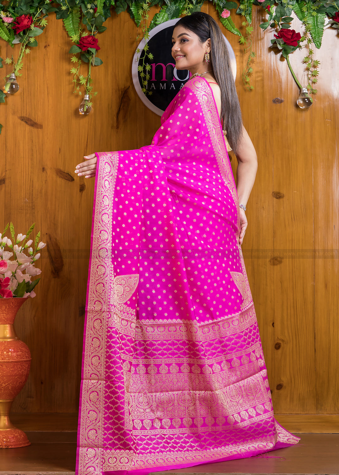 Exclusive Koniya Semi Georgette Banarasi  Saree