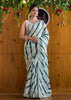Designer Green leheriya Organza silk saree
