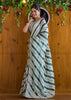 Designer Green leheriya Organza silk saree