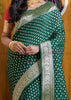 Worldly Green Banarasi Semi Katan Silk Saree