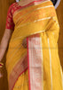 Suncrest Yellow Banarasi Organza  Saree