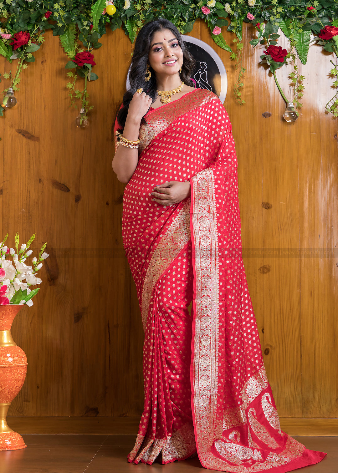 Banarsi semi katan silk Saree