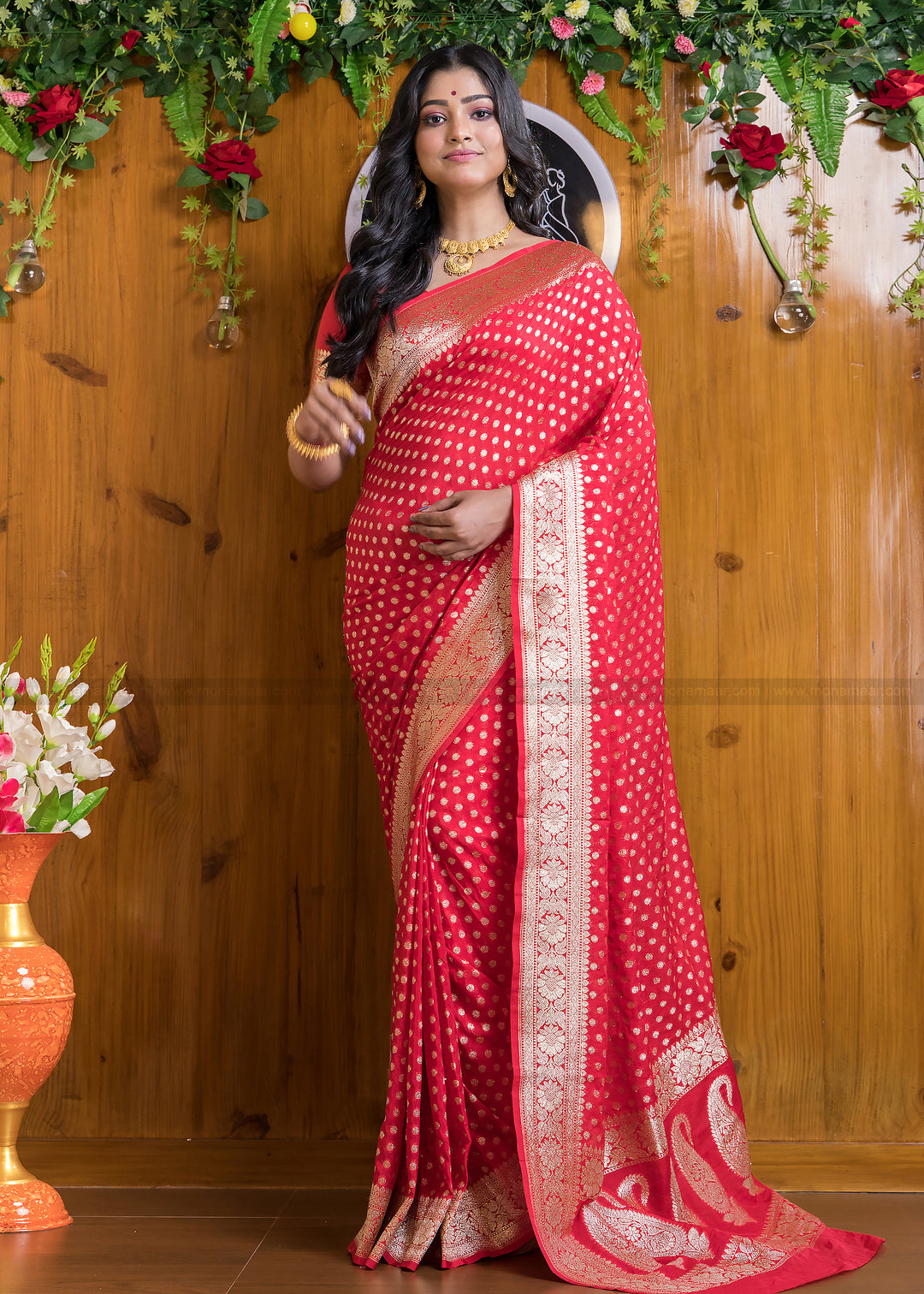 Banarsi semi katan silk Saree