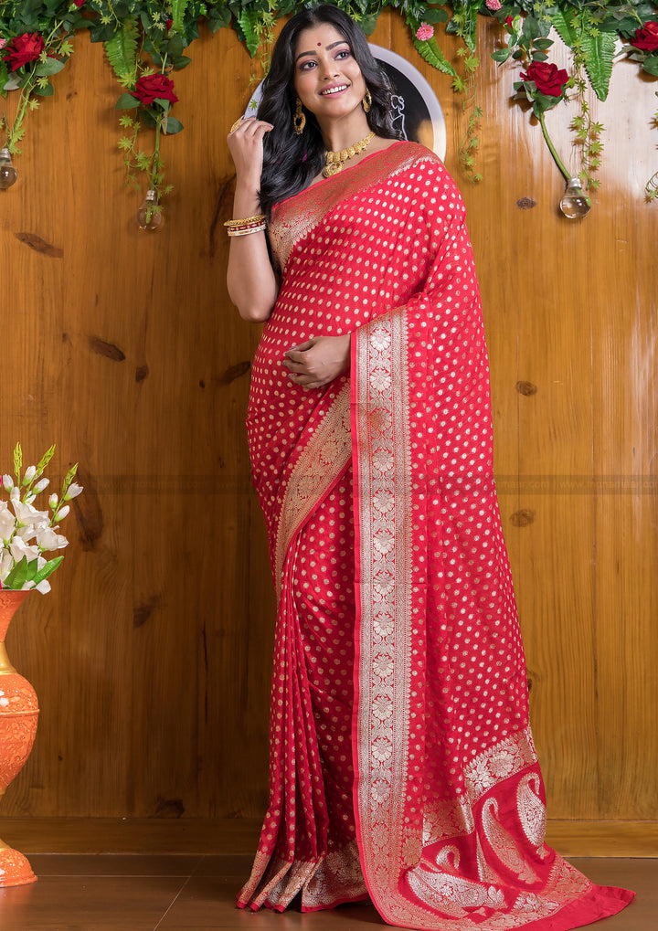 Banarsi semi katan silk Saree