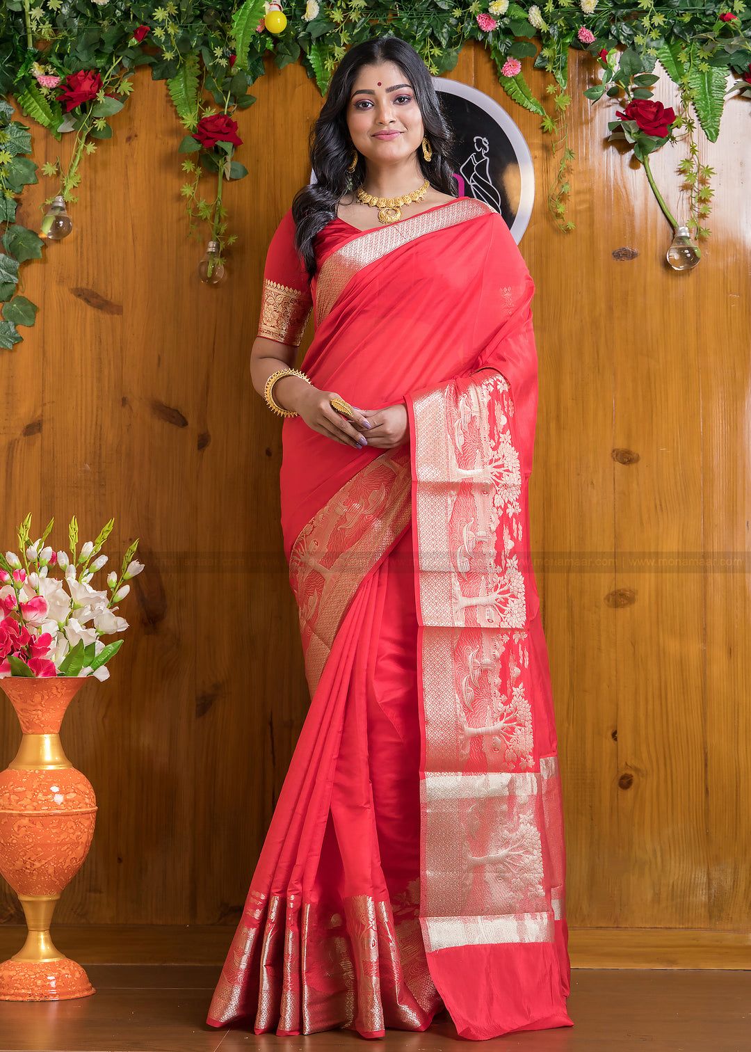 Nadi Ghat Banarasi Fancy silk Saree