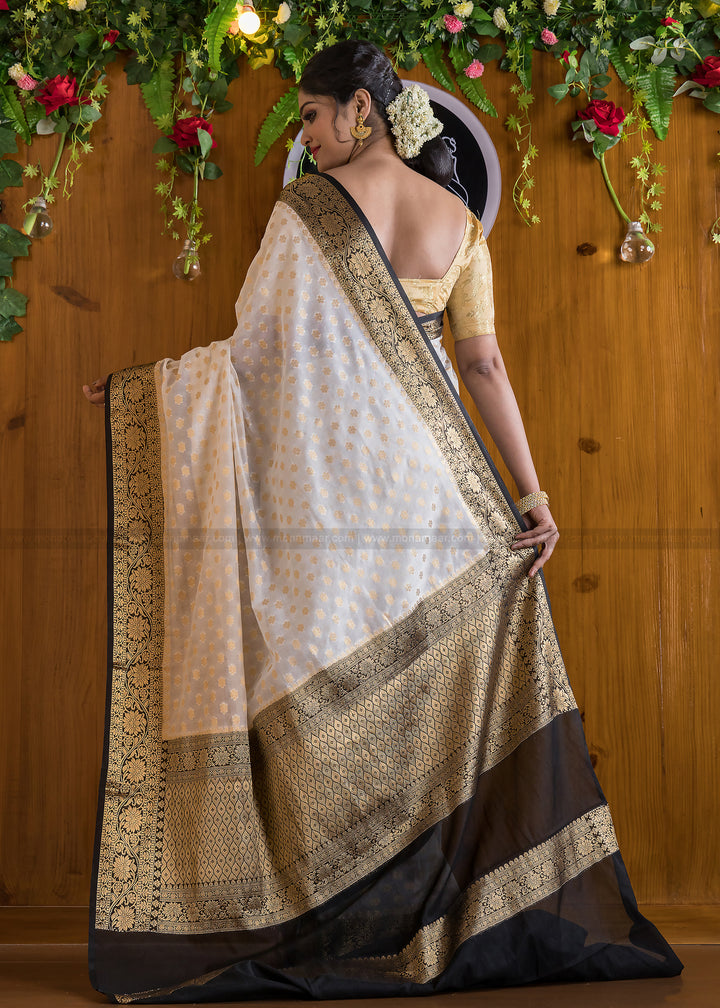 Starlight Sonata Banarasi Semi Georgette Soft Silk  Saree