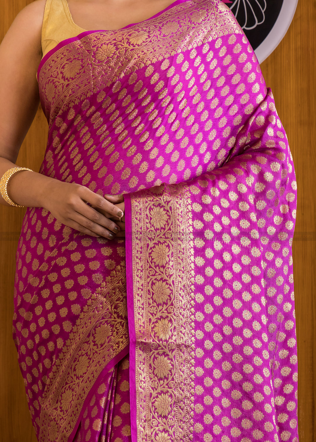 Pure Purple Banarasi Saree