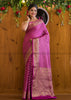 Pure Purple Banarasi Saree