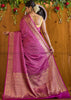 Pure Purple Banarasi Saree