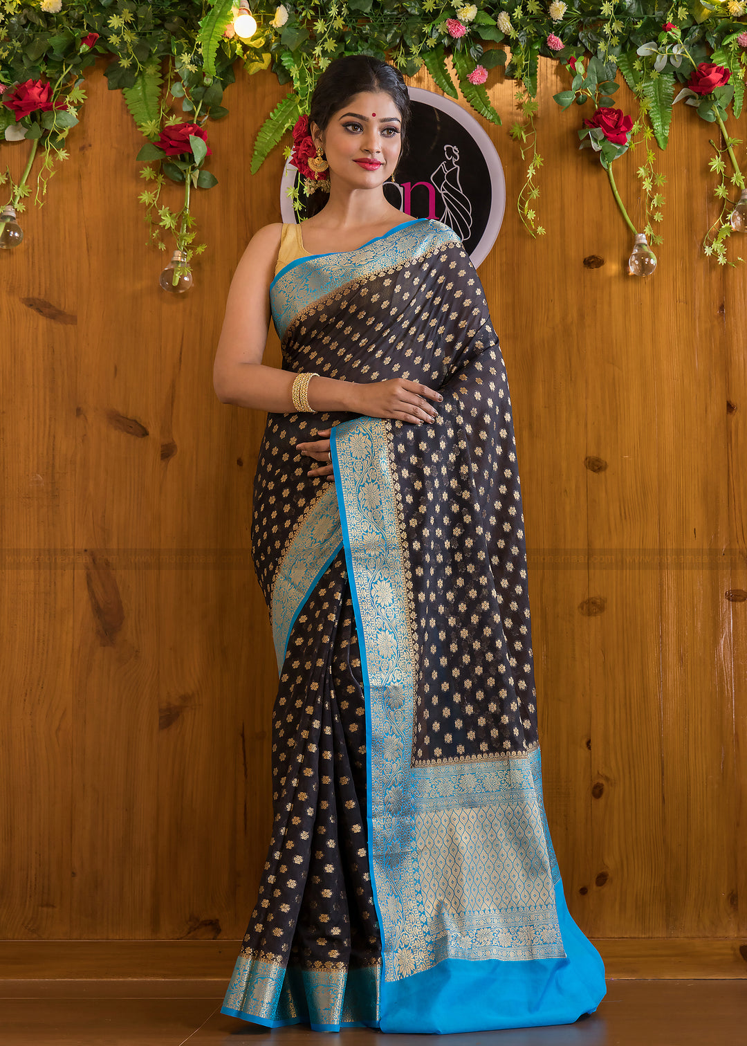 Midnight Magic Banarasi  Saree