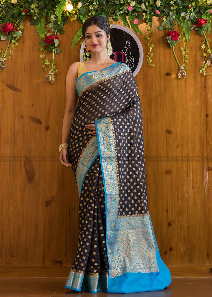 Midnight Magic Banarasi  Saree