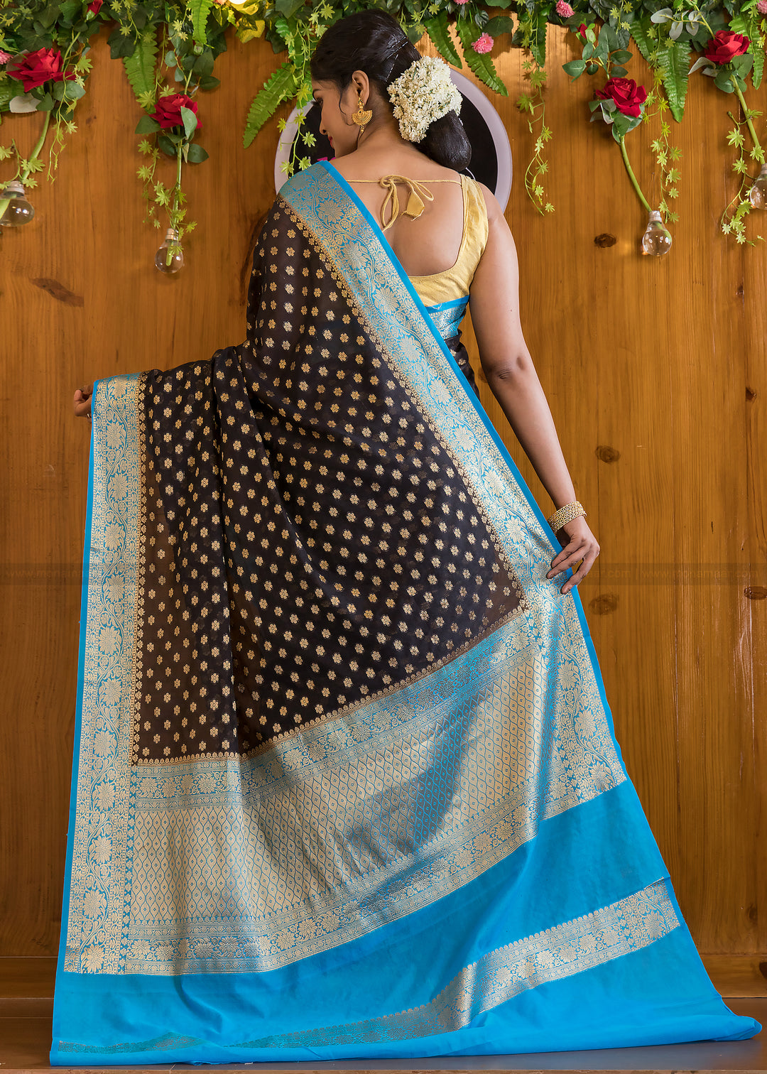 Midnight Magic Banarasi  Saree