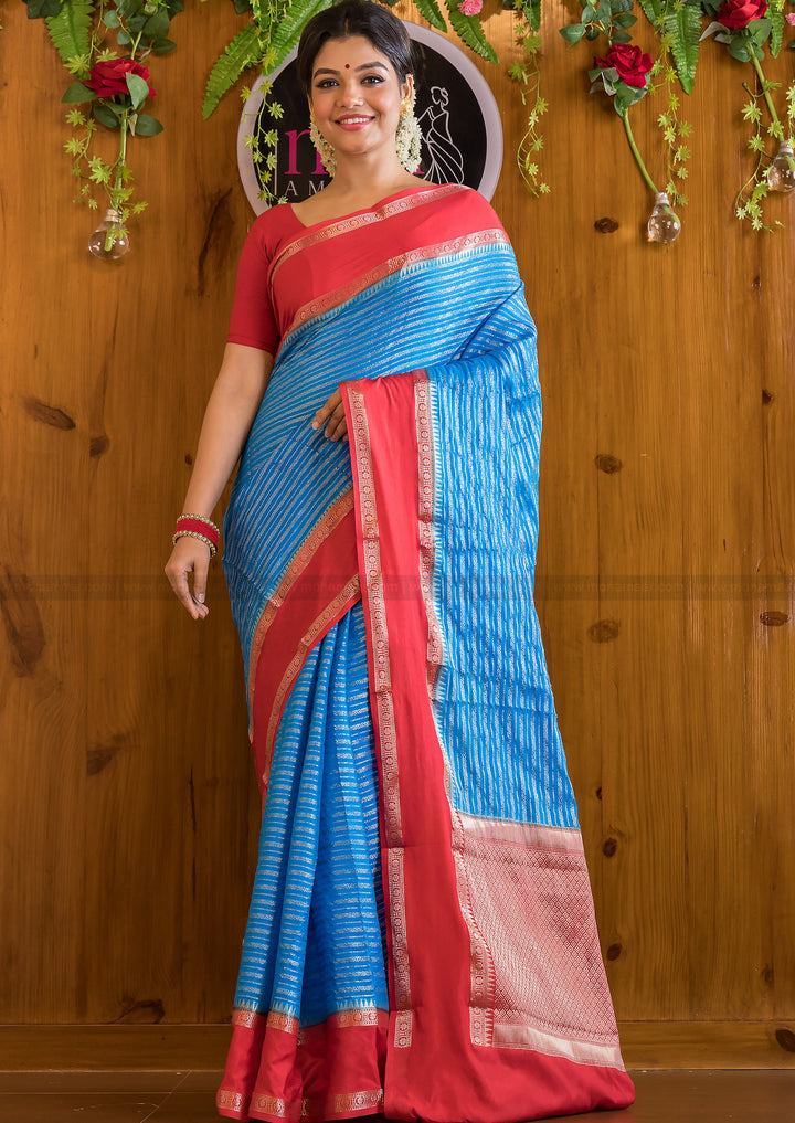 Classy Sapphire Banarasi Saree