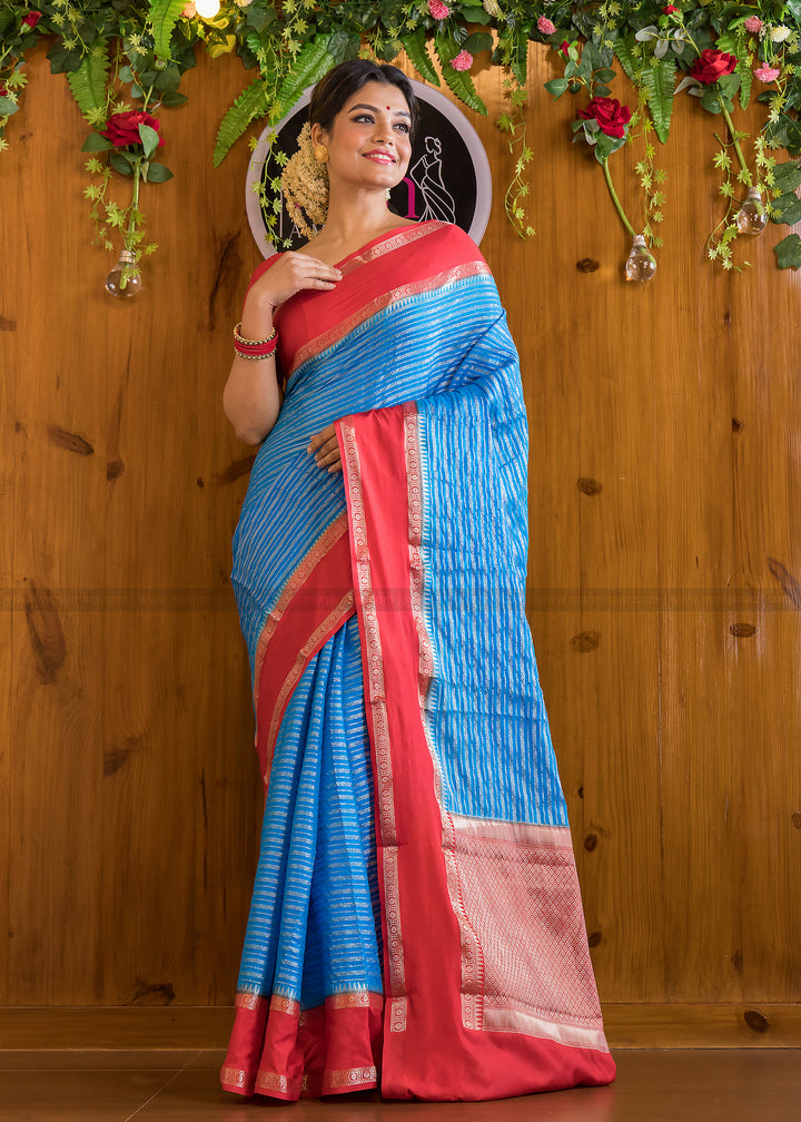 Classy Sapphire Banarasi Saree