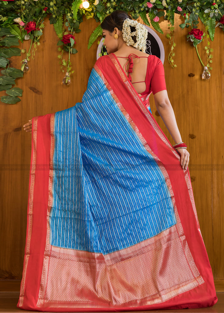 Classy Sapphire Banarasi Saree