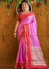 Harmonious Pink Banarasi Saree