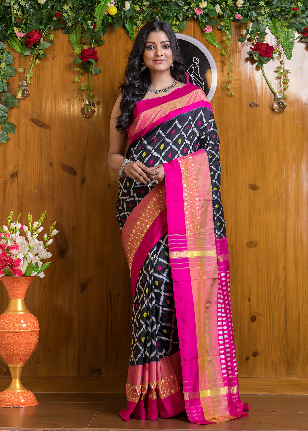 Ikkat Connection (Hand woven Saree)