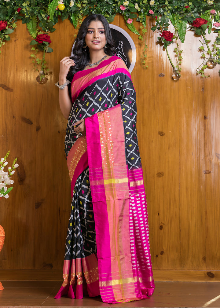 Ikkat Connection (Hand woven Saree)