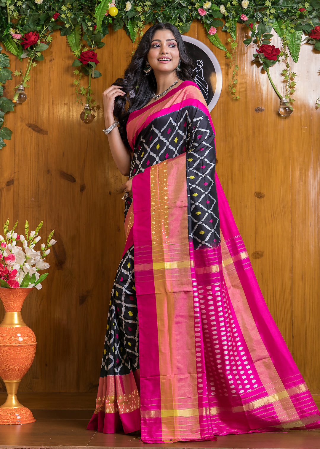 Ikkat Connection (Hand woven Saree)