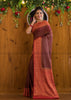 Maroon Majesty Semi Georgette Banarasi Saree