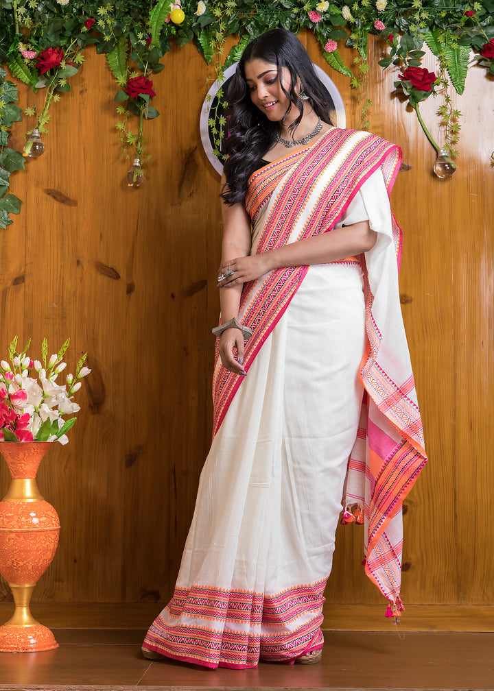 Shirui Lily Bengal Manipuri Fusional Saree