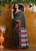 Worthy Cotton Jamdani (Cosmic Green)Saree