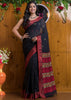 Worthy Cotton Jamdani (Black Carnival) Saree