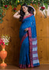 Worthy Cotton Jamdani (Night Blue) Saree