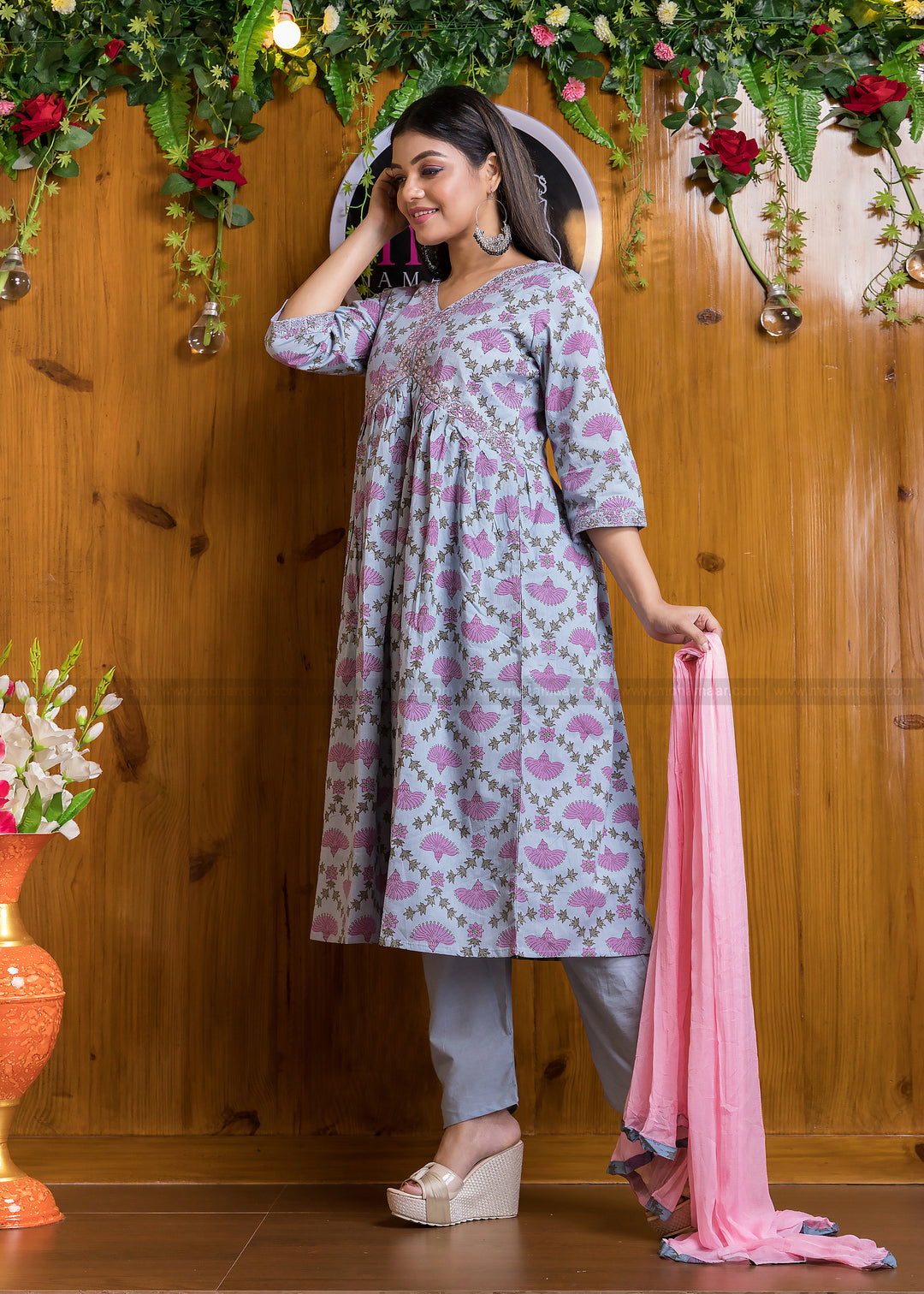 When Naira Cut Meet Comfort-Cotton Kurti Set