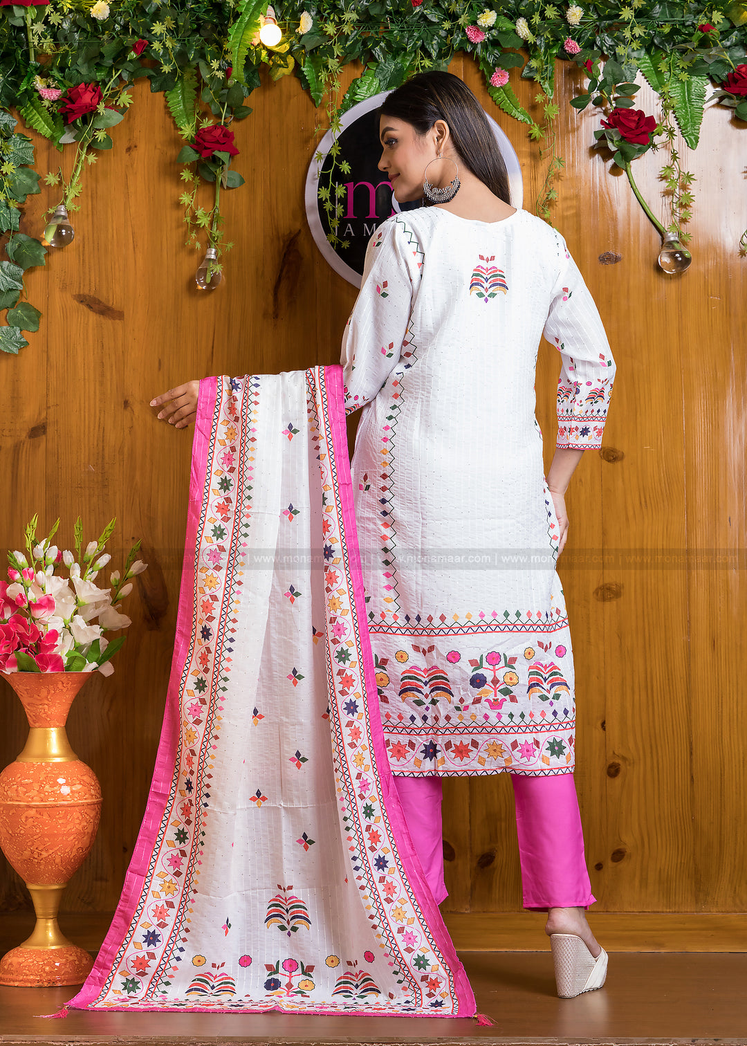 Quite White Straight Kurti Set