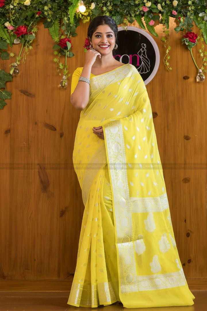 The Luxe -Semi Georgette Banarsi Saree