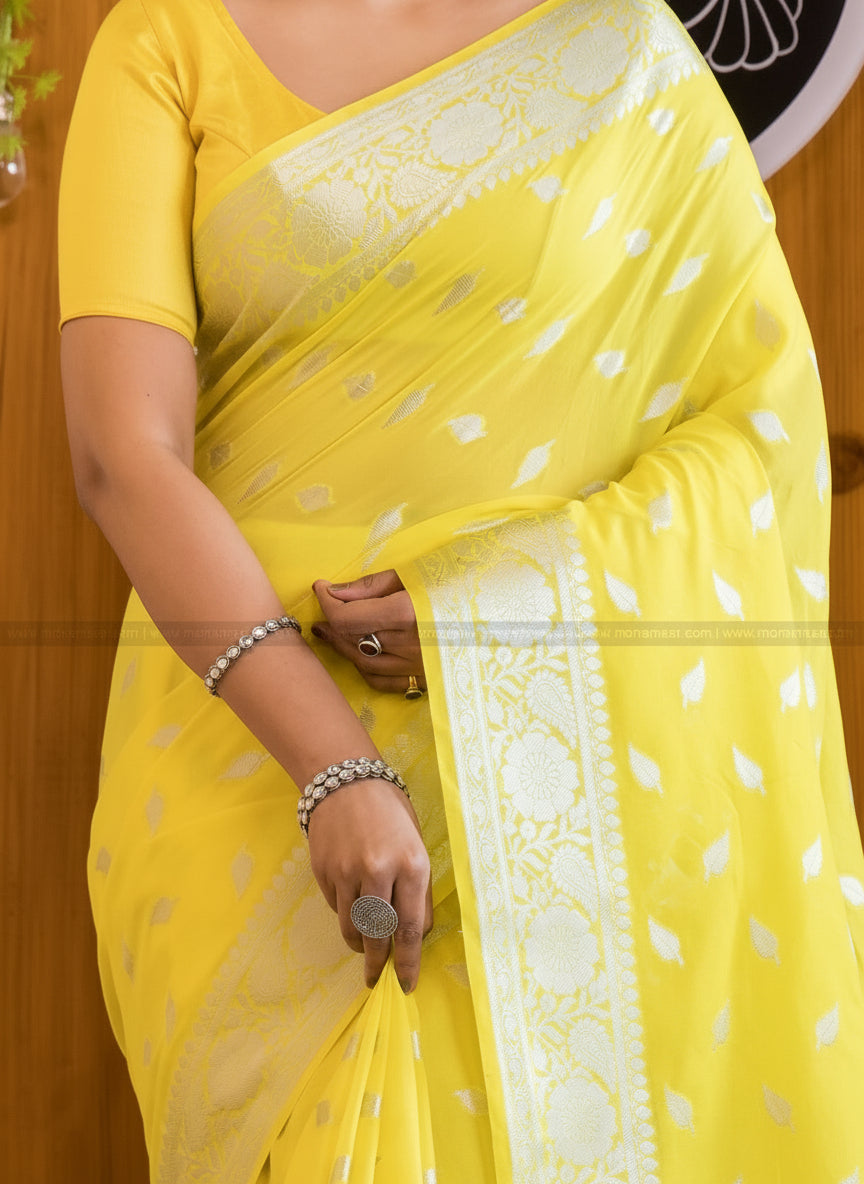 The Luxe -Semi Georgette Banarsi Saree
