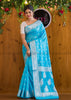 Imaginative Sky Blue Banarasi Saree