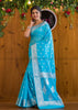 Imaginative Sky Blue Banarasi Saree