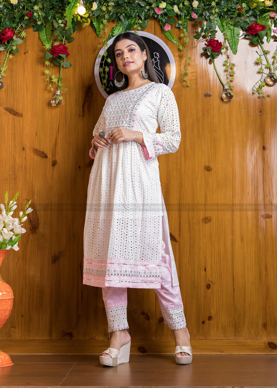 Schiffli Hunk Ethnic Kurti Set