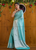 Butidar - The Silver Buti Banarasi Cotton Silk Saree