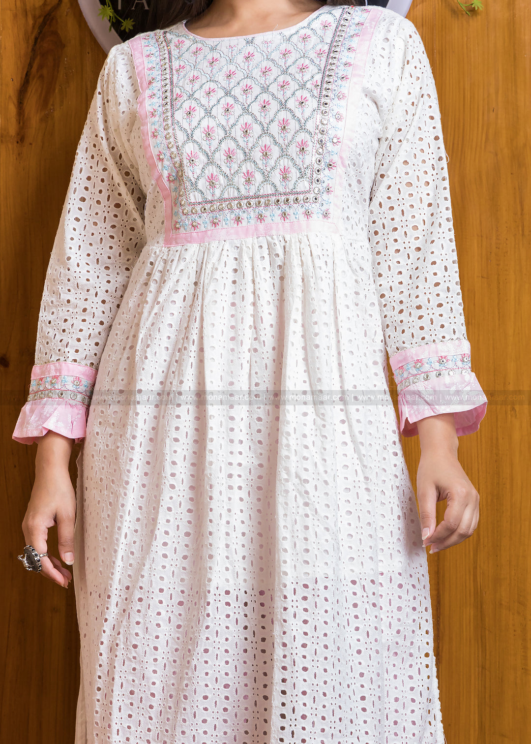 Schiffli Hunk Ethnic Kurti Set