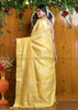 Golden Diva- Pure Handwoven Tissue Linen Saree