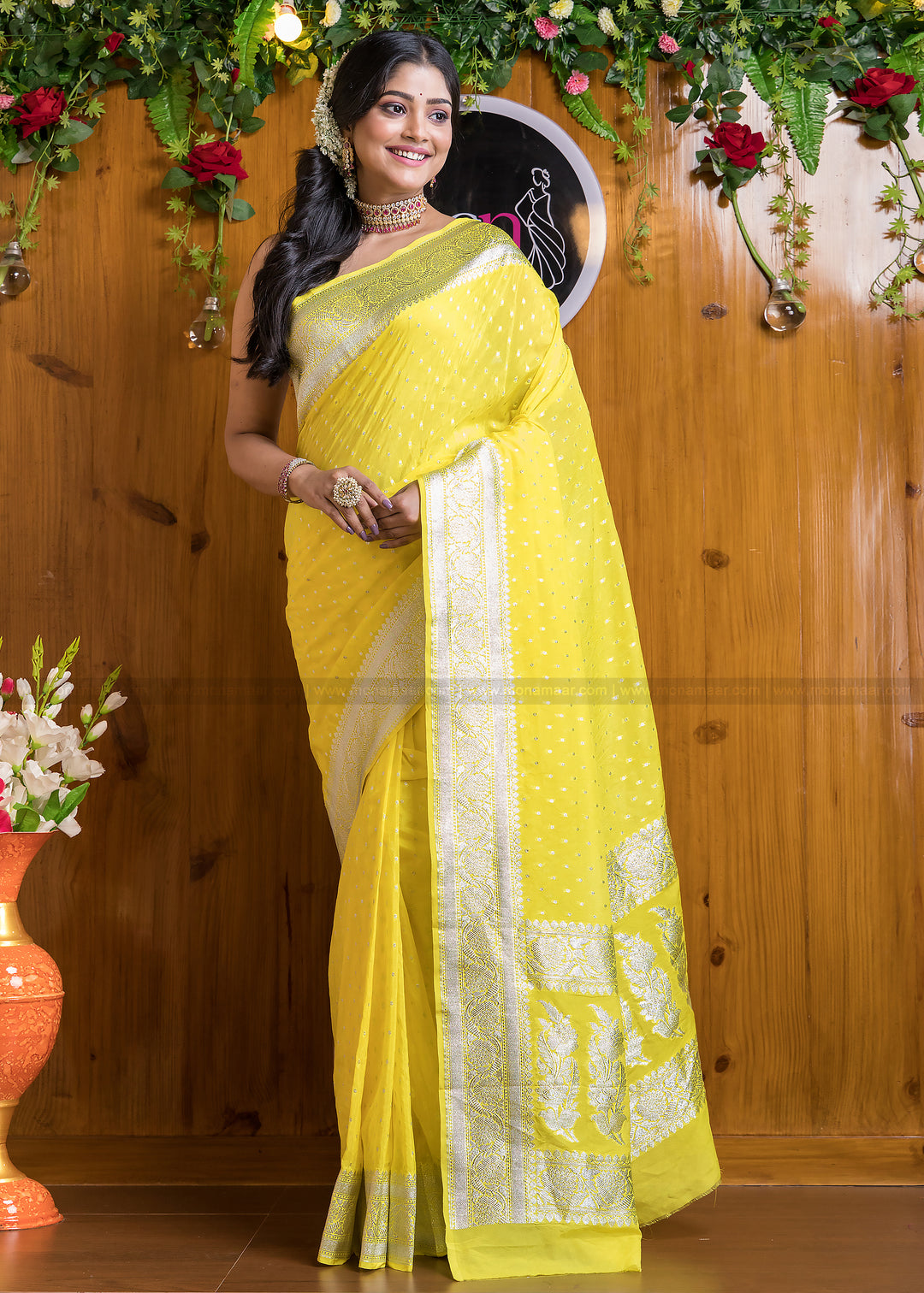 Banarsi semi katan silk Saree