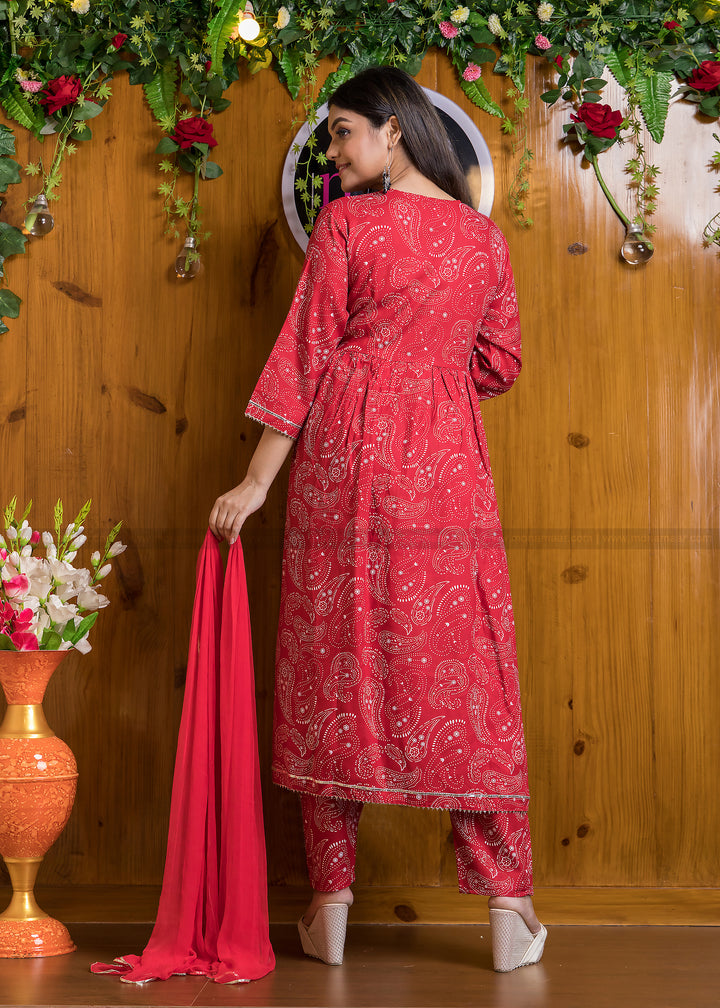 Meet By Grace-Jaipuri Anarkali Kurti Set