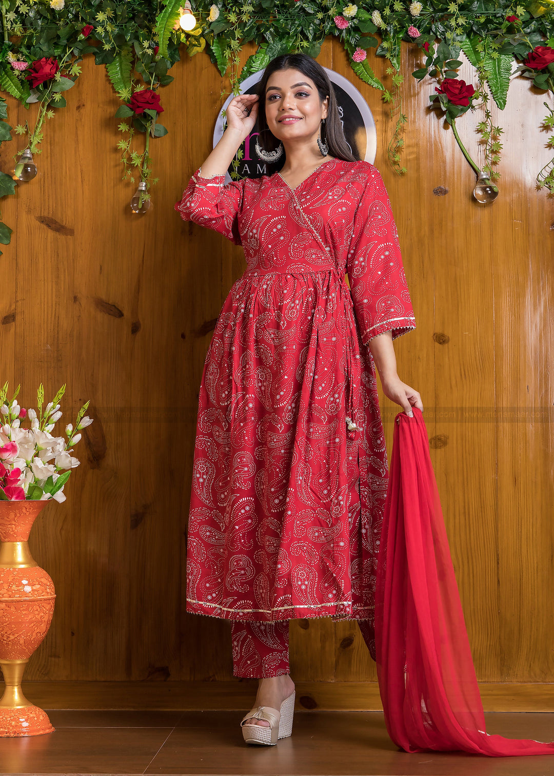 Meet By Grace-Jaipuri Anarkali Kurti Set